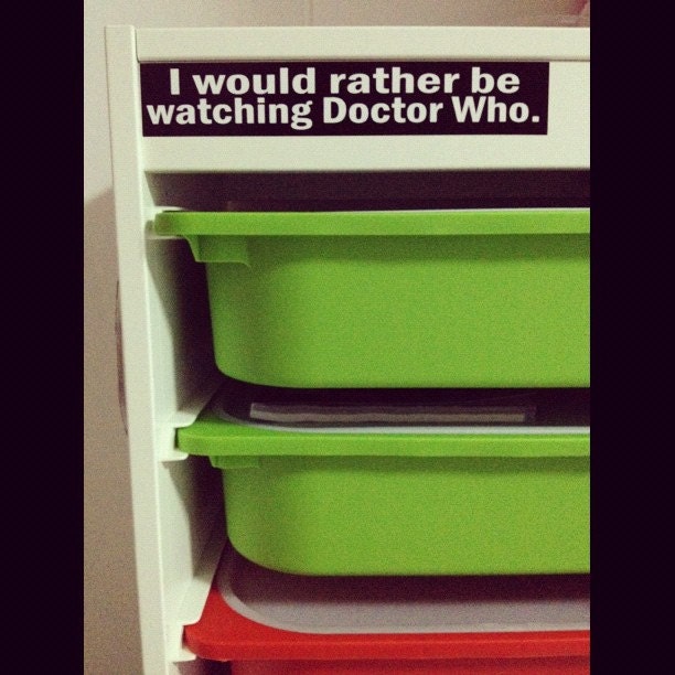 I would rather be watching Doctor Who vinyl sticker car bike laptop