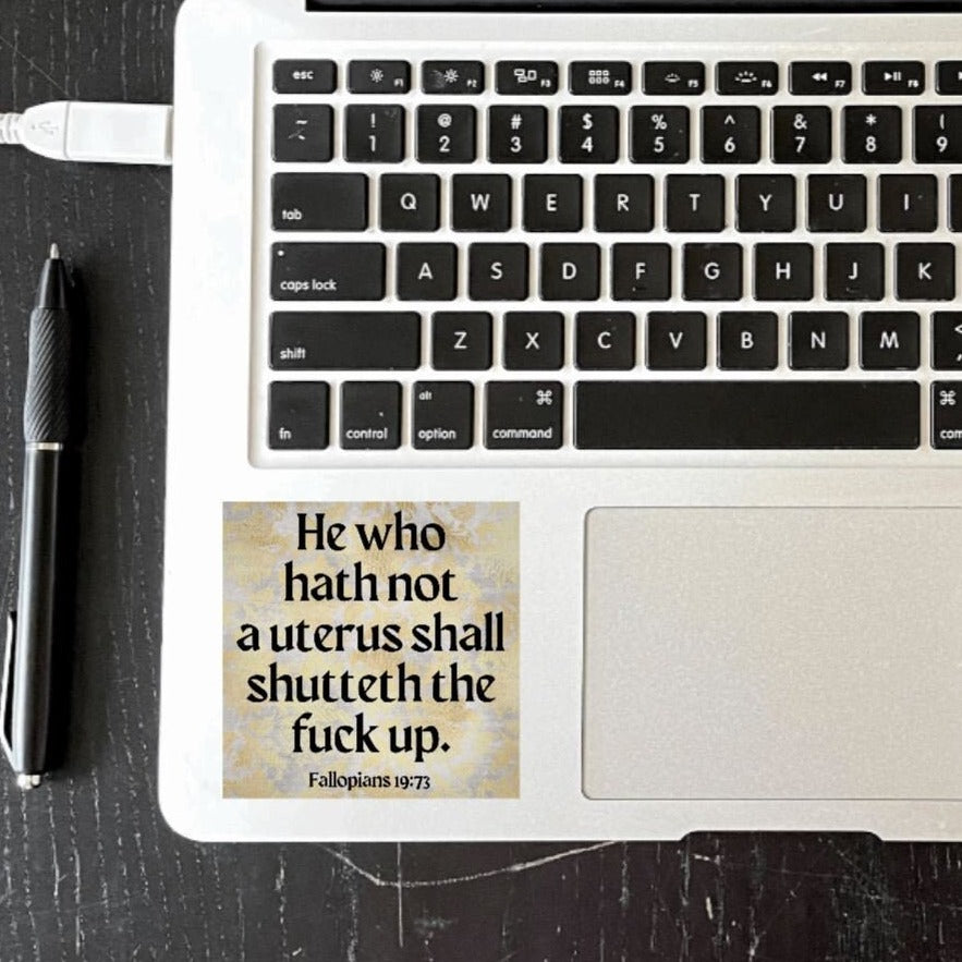 Fallopians 19:73 Vinyl Bumper Sticker Reproductive Rights