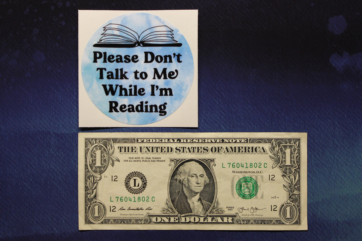 Don't Talk To Me While I'm Reading Vinyl Sticker Circle