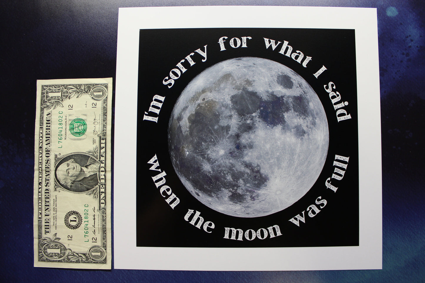 Full Moon Art Print Ready To Be Framed