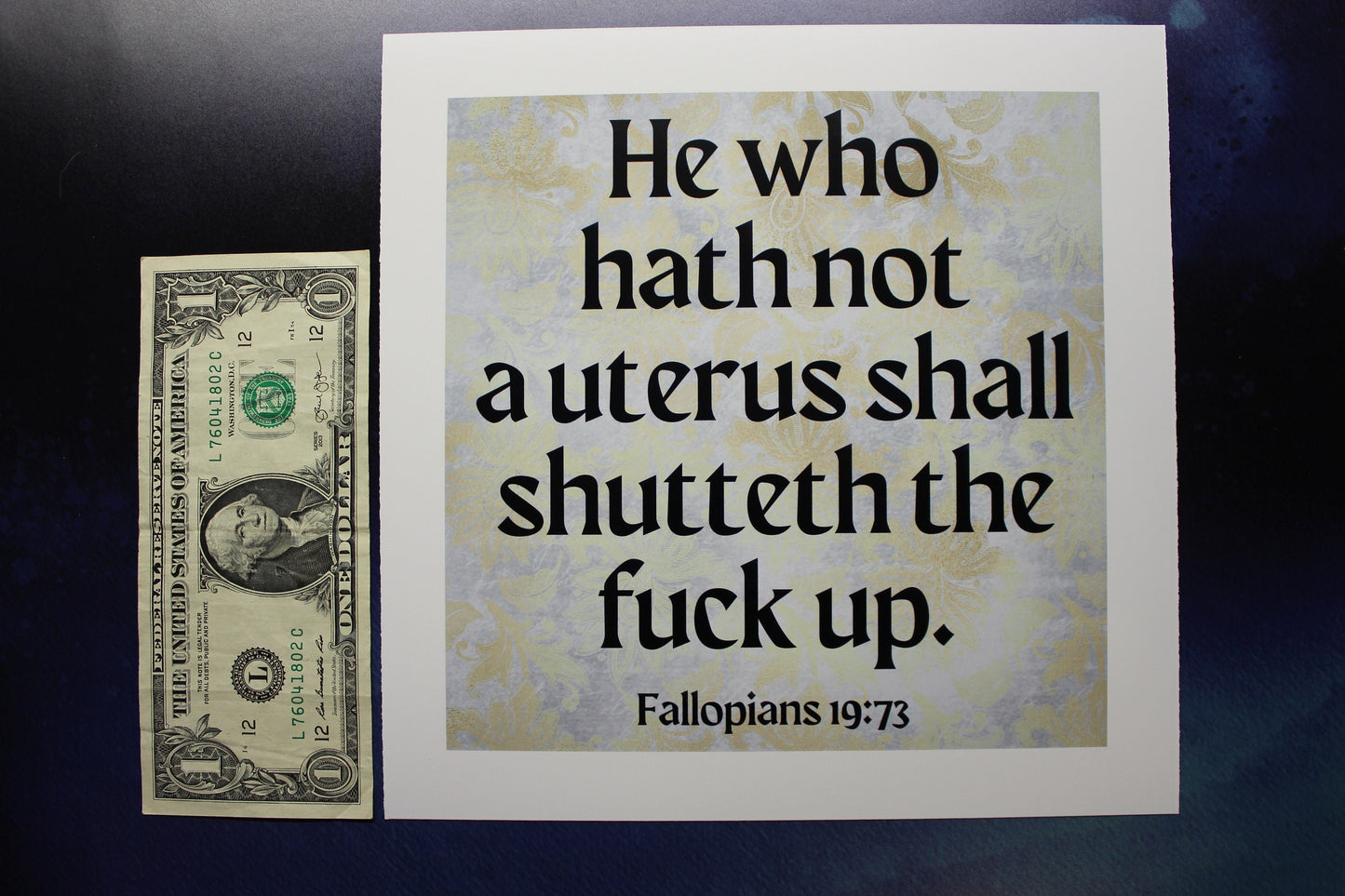 Fallopians 19:73 Art Print Ready To Be Framed