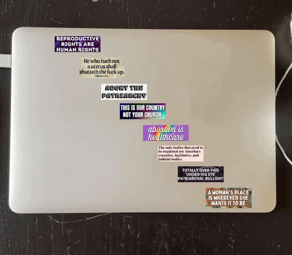 Reproductive Rights Strip of Small Stickers