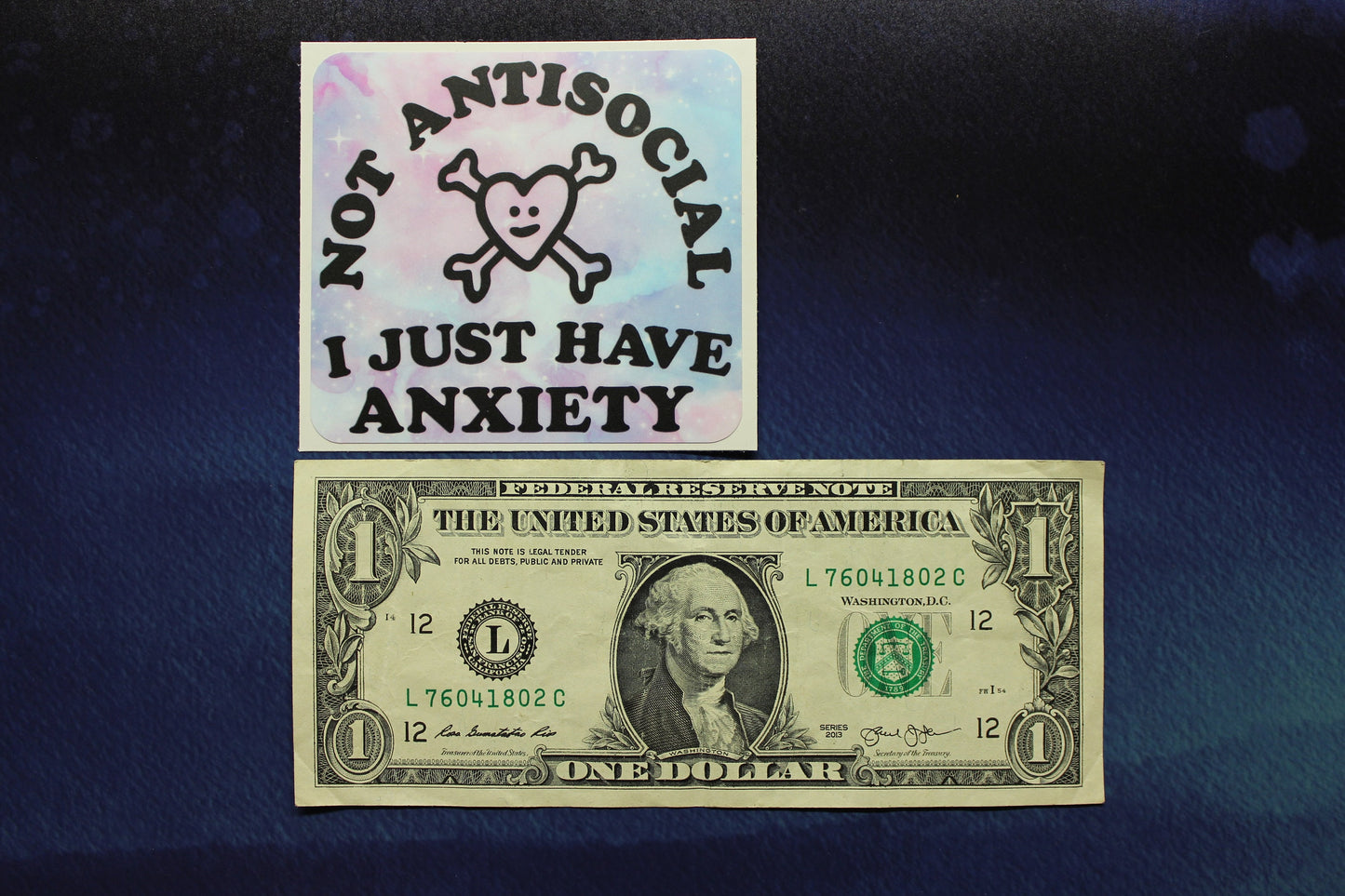 Not Antisocial, I Just Have Anxiety Vinyl Sticker