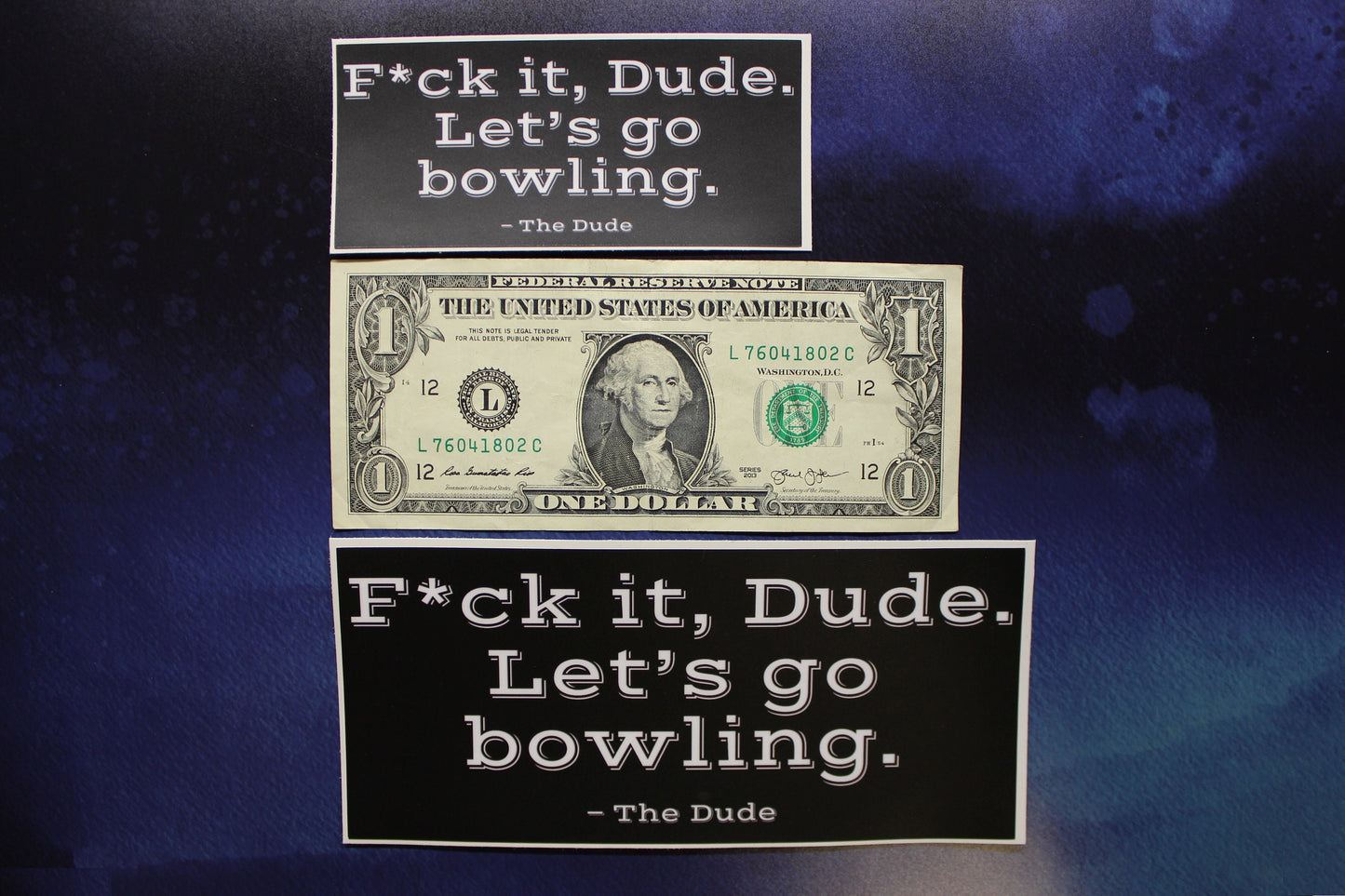 Big Lebowski Vinyl Sticker F*ck It Dude, Let's Go Bowling