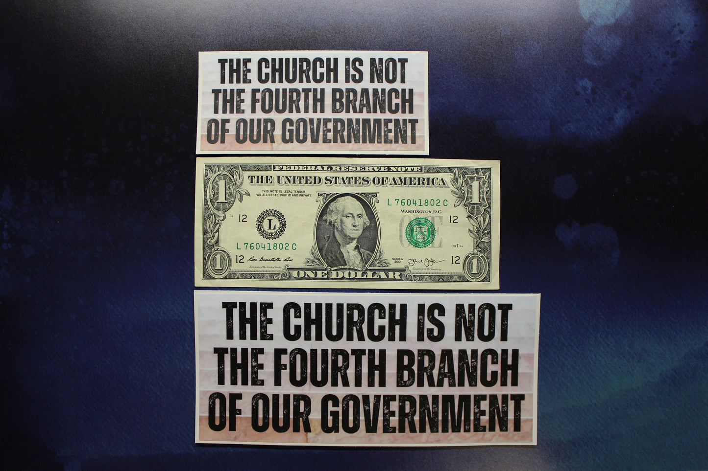 The Church Is Not The Fourth Branch of Government Vinyl Sticker