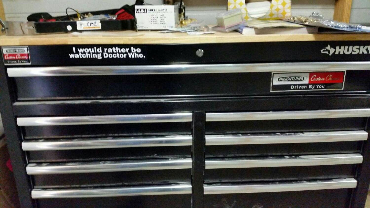 I would rather be watching Doctor Who vinyl sticker car bike laptop
