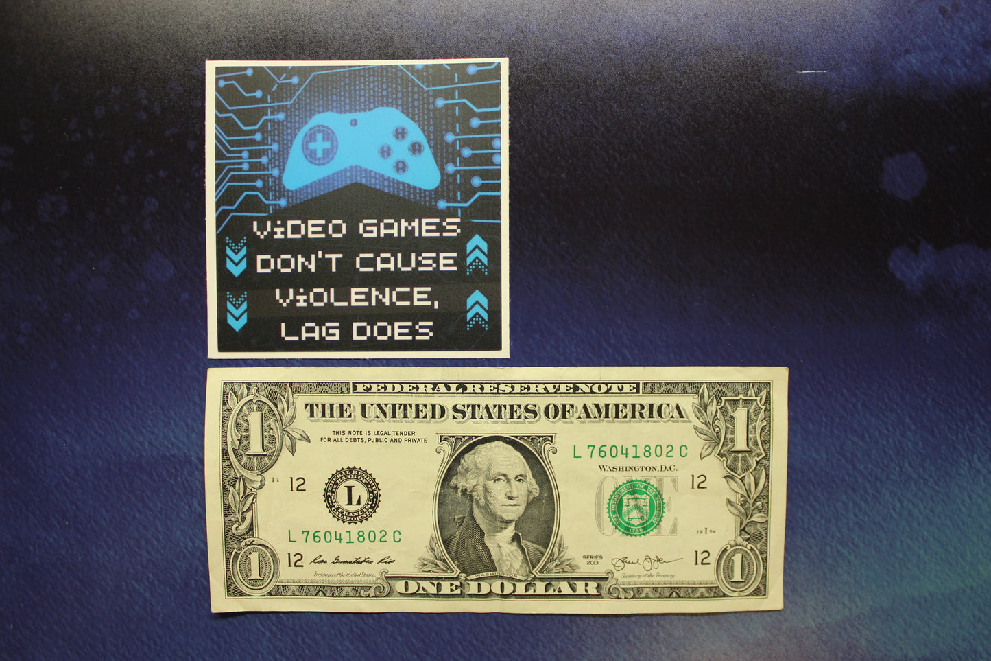 Video Games Don't Cause Violence, Lag Does Vinyl Sticker