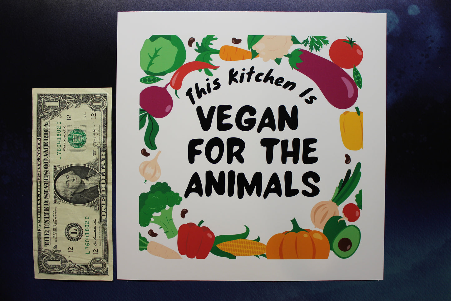 This Kitchen is Vegan For The Animals Print