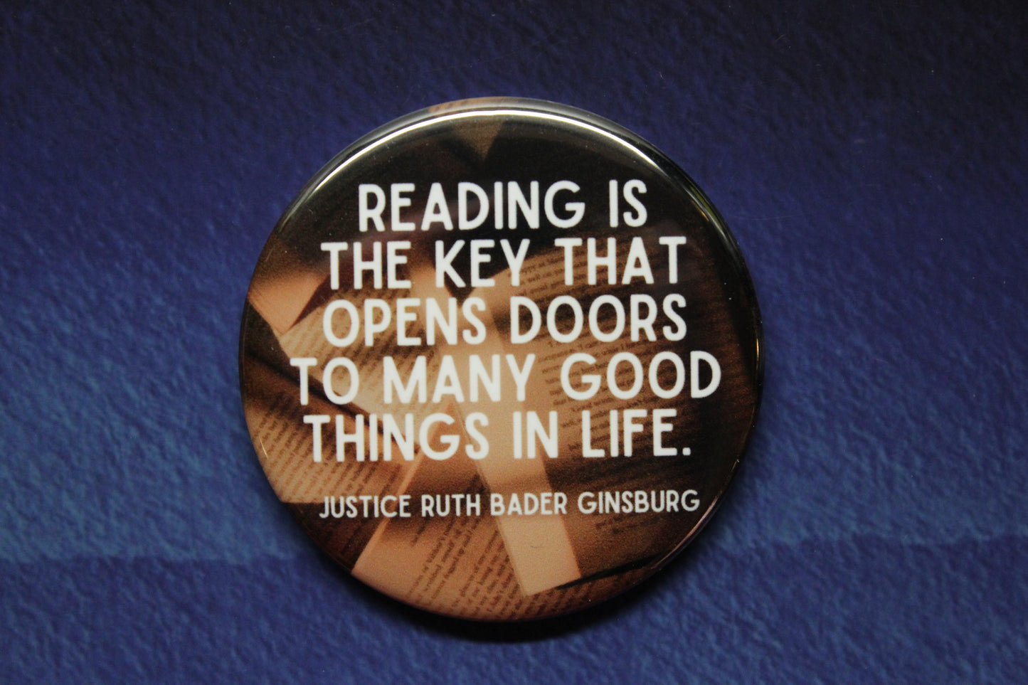 RBG Reading Is The Key Button Magnet or Bottle Opener