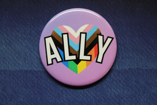 Ally Pride Flag Button Magnet or Bottle Opener