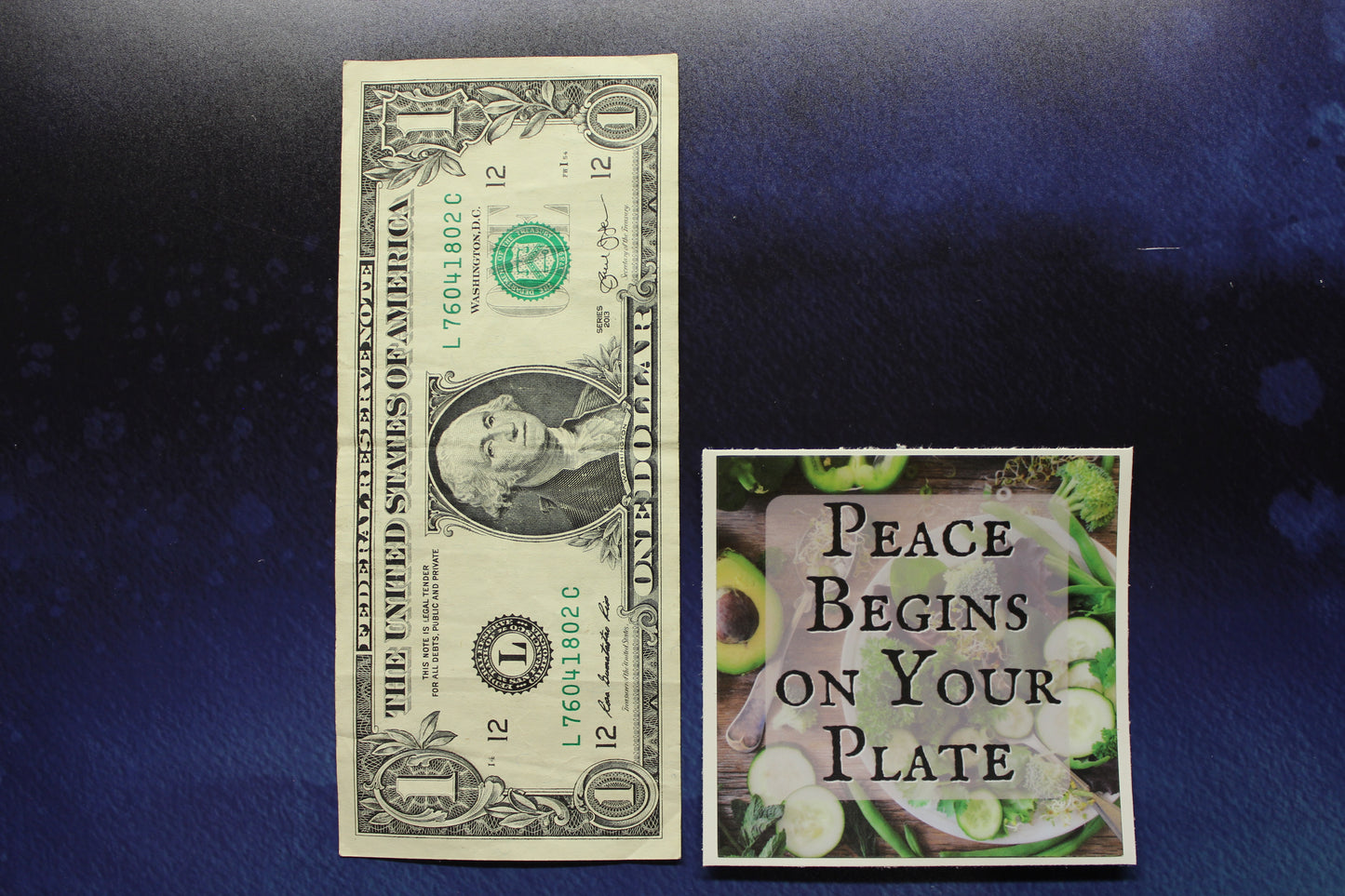 Peace Begins on Your Plate Vinyl Sticker