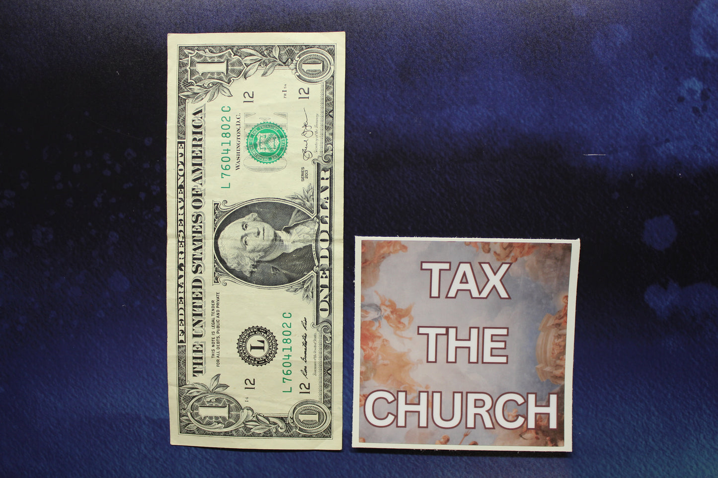 Tax The Church Vinyl Sticker