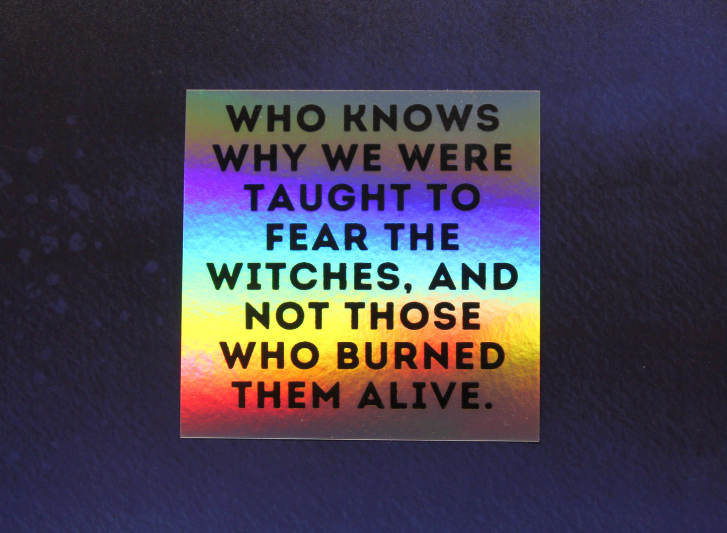 Why We Were Taught To Fear The Witches Holographic Vinyl Sticker