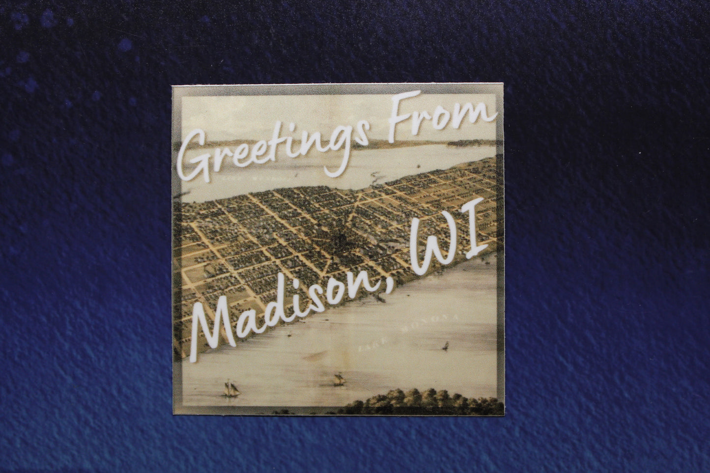 Greetings From Madison, WI Vinyl Sticker