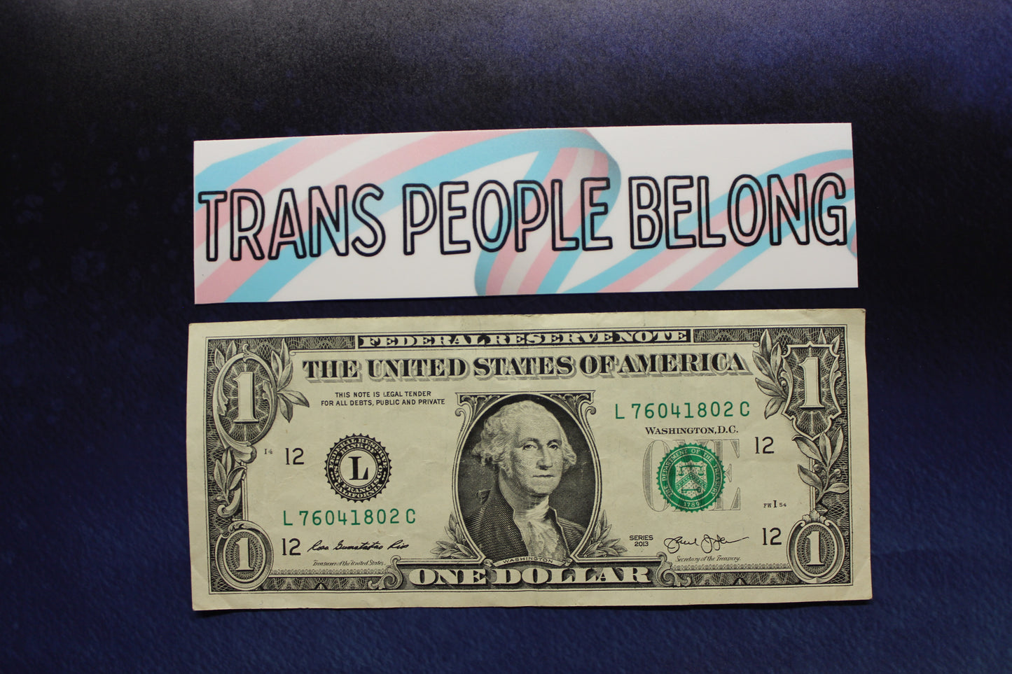 Trans People Belong Vinyl Sticker