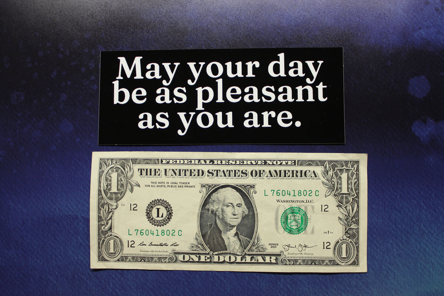 May Your Day Be As Pleasant As You Are Vinyl Sticker
