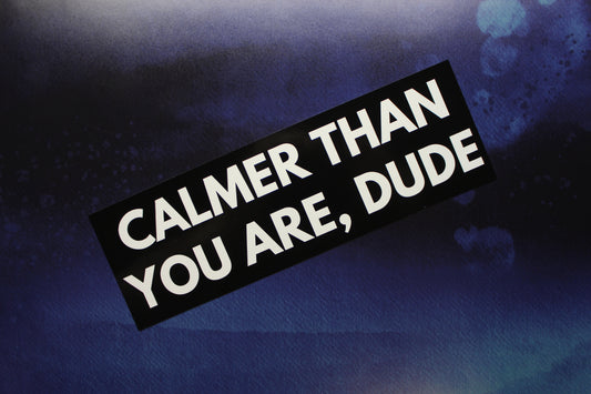 Calmer Than You Are, Dude Vinyl Sticker