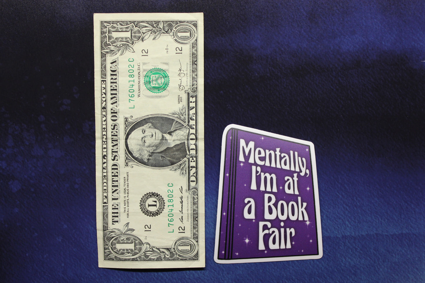 Mentally I'm at a Book Fair Vinyl Sticker