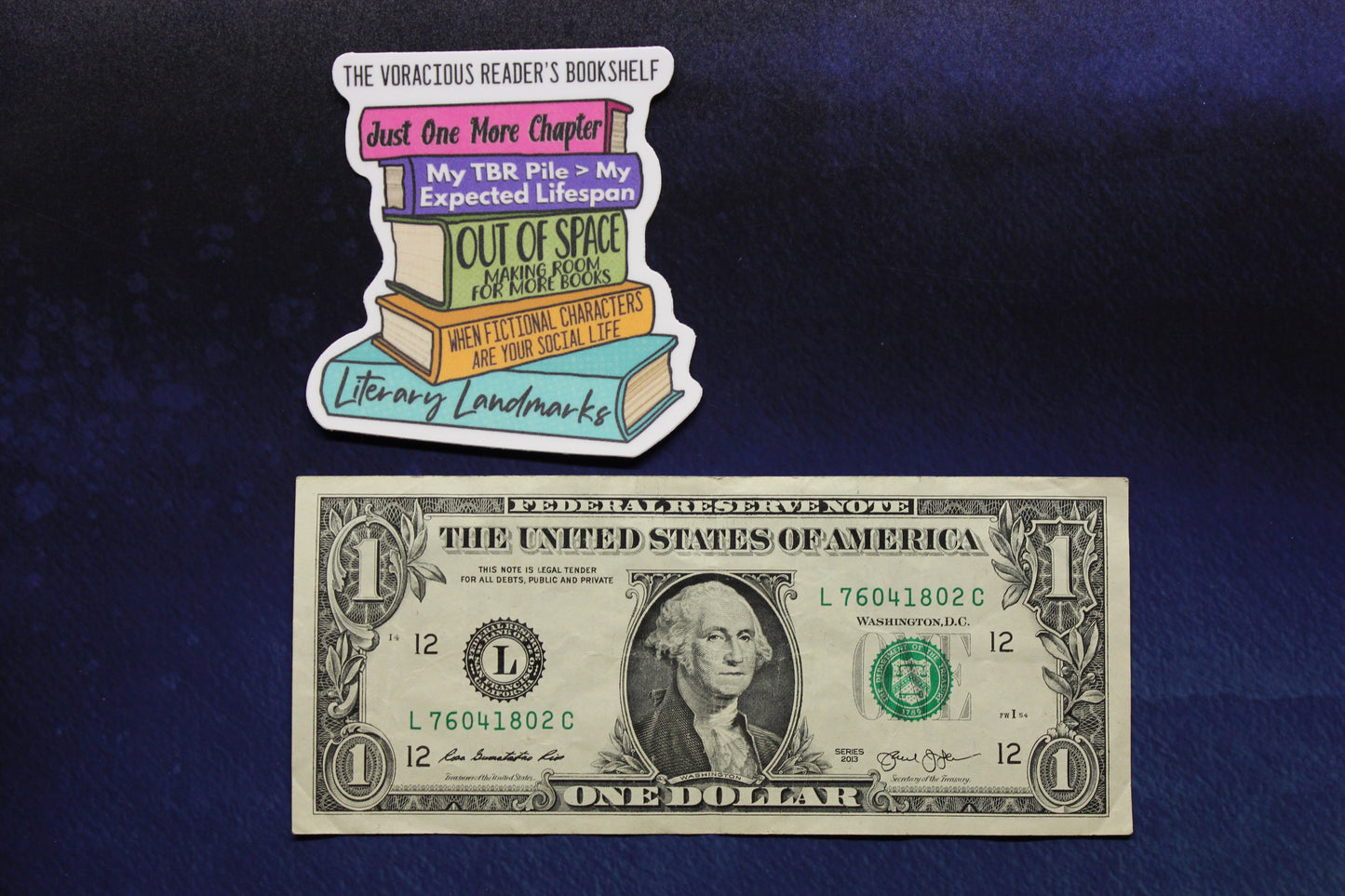 The Voracious Reader's Bookshelf Vinyl Sticker