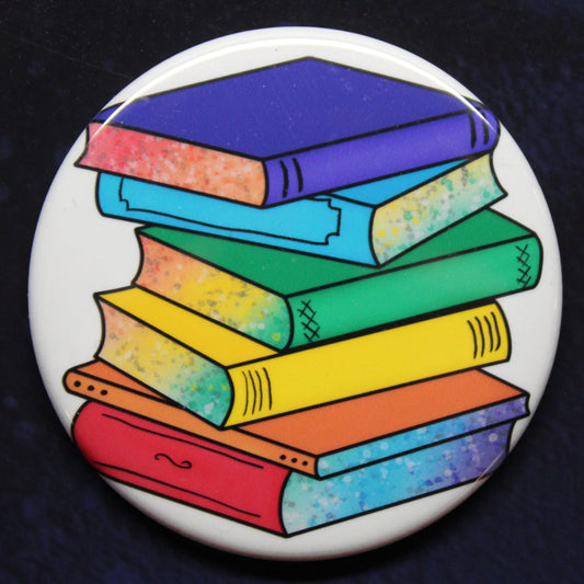 Pride Books Button or Magnet