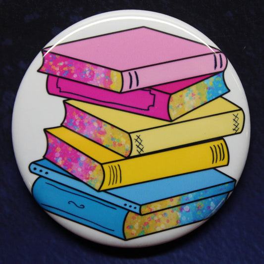 Pansexual Pride Books Button or Magnet