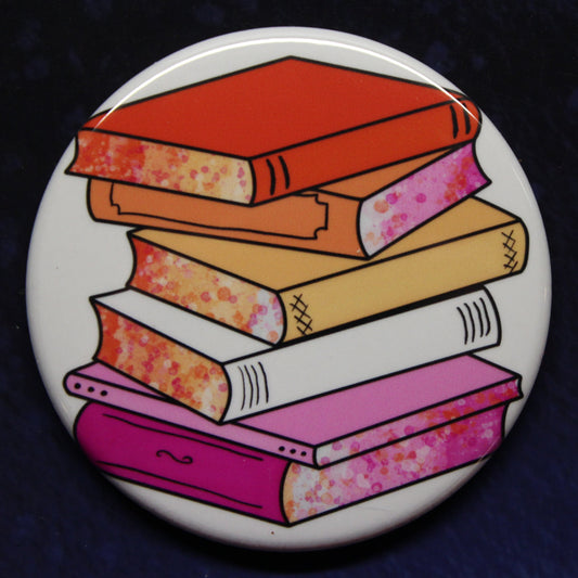 Lesbian Pride Books Button or Magnet