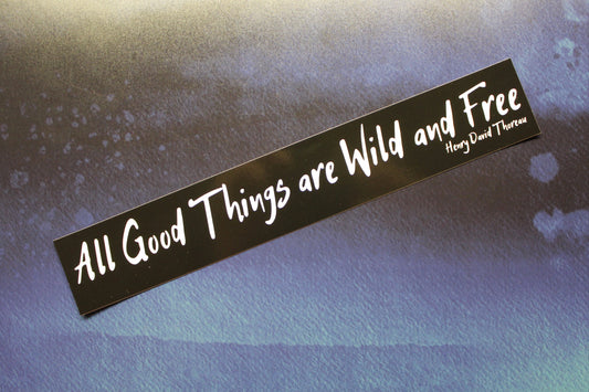 Wild & Free Thoreau Vinyl Sticker