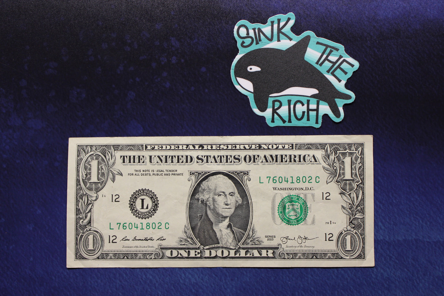 Sink The Rich Orca Vinyl Sticker