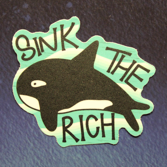 Sink The Rich Orca Vinyl Sticker