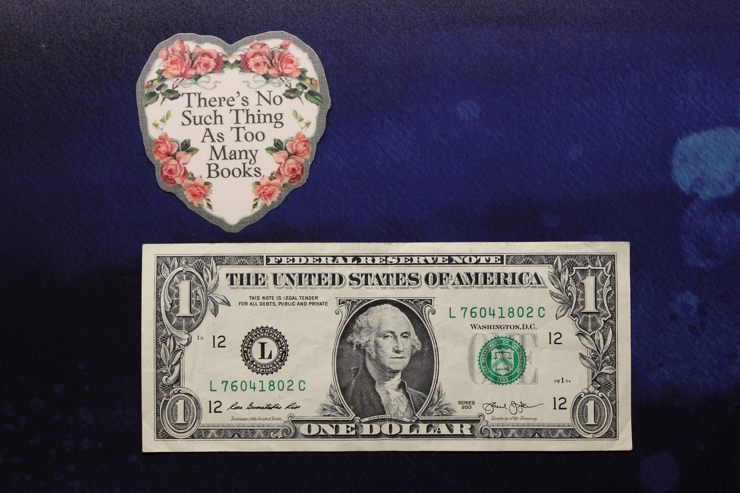 There's No Such Thing As Too Many Books Vinyl Sticker