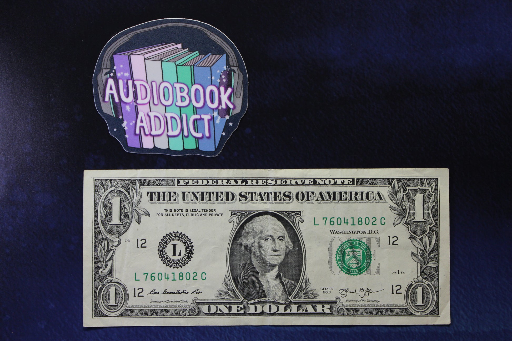 Audiobook Addict Vinyl Sticker