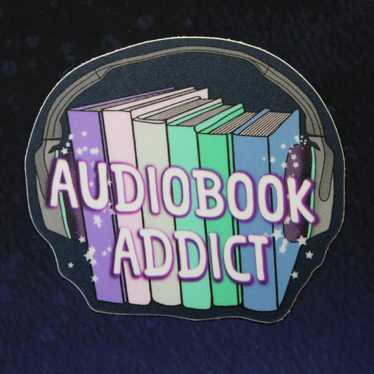 Audiobook Addict Vinyl Sticker
