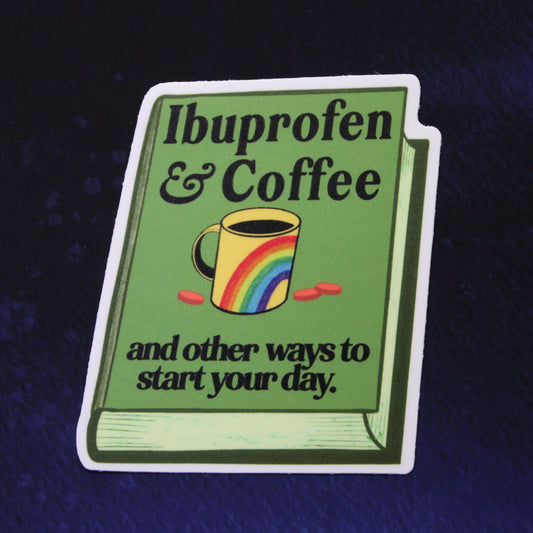 Ibuprofen & Coffee Vinyl Sticker