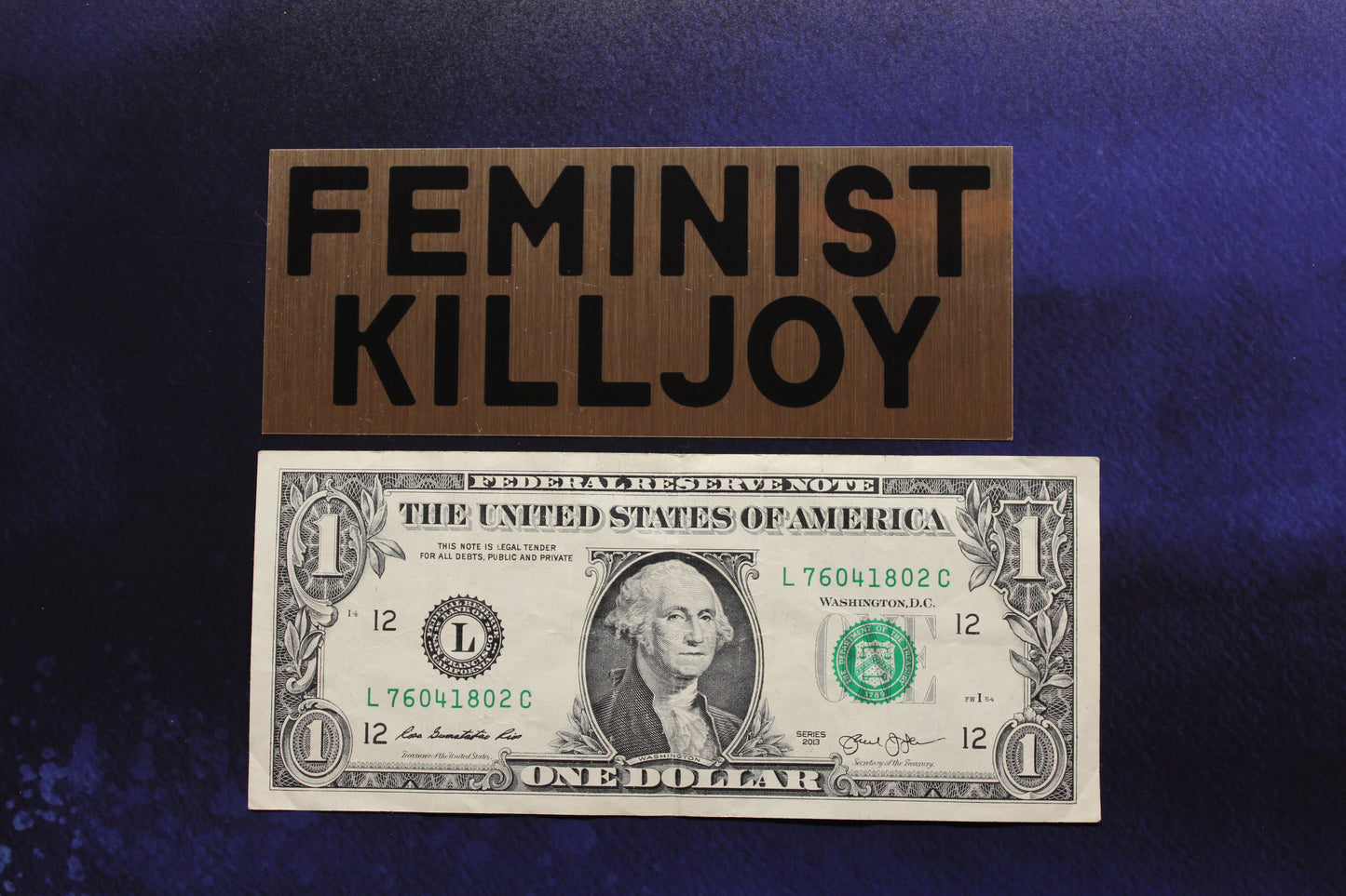 Feminist Killjoy Brushed Gold Vinyl Sticker