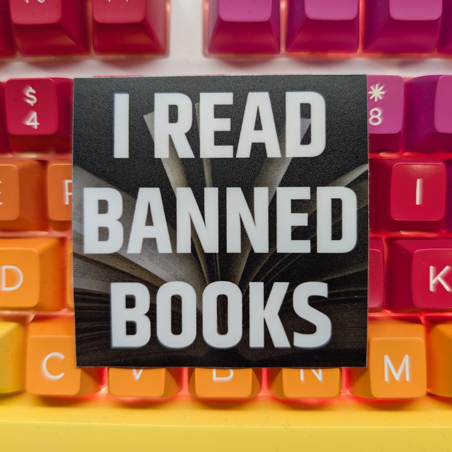 I Read Banned Books Vinyl Sticker