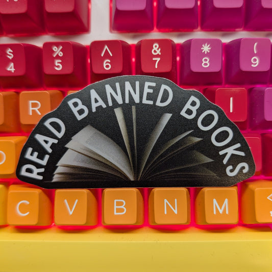 Read Banned Books Vinyl Sticker