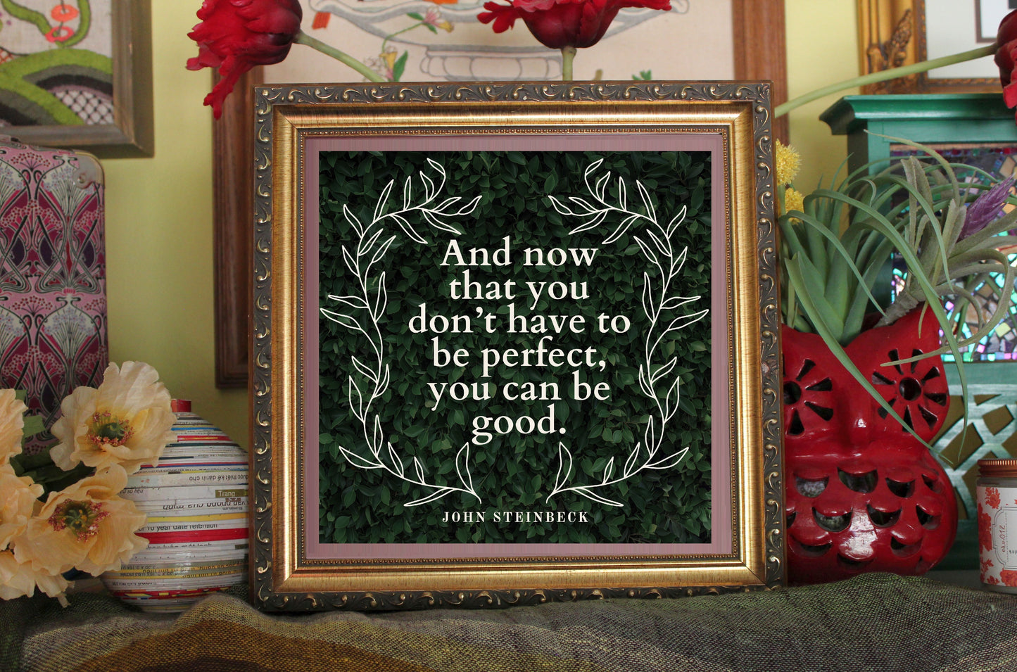 John Steinbeck Glossy Art Print Ready To Be Framed