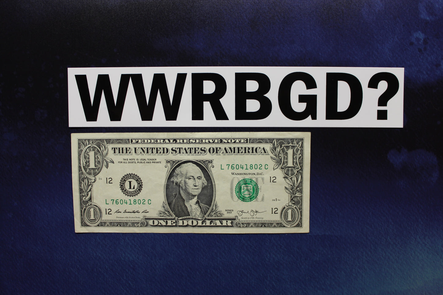 WWRBGD? What Would Ruth Bader Ginsburg Do Vinyl Bumper Sticker Car Laptop Bike RBG Supreme Court White Background