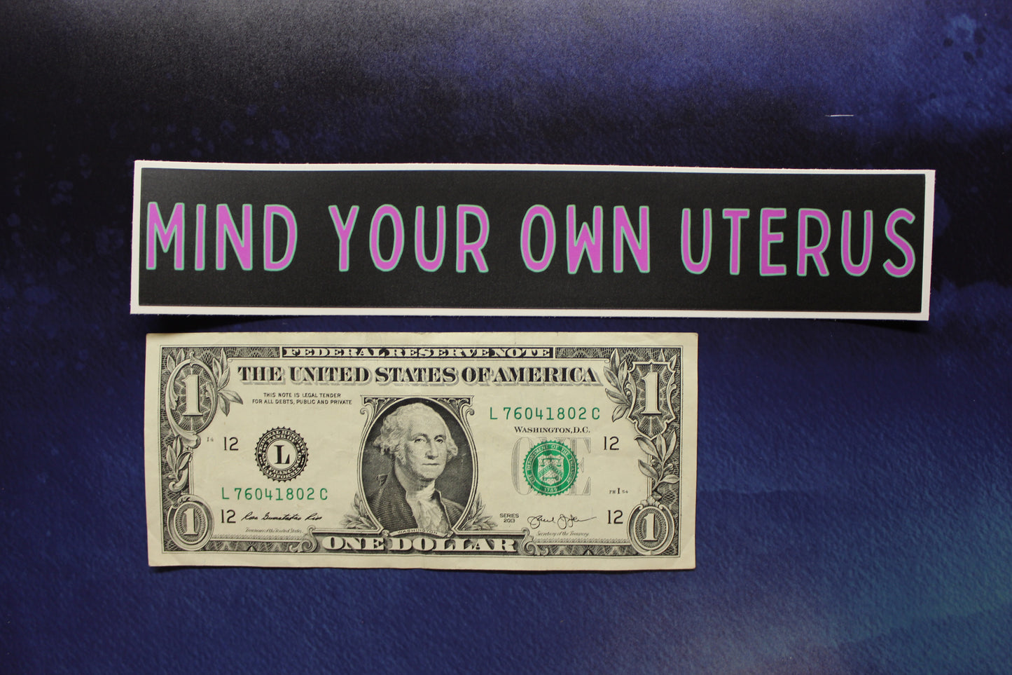 Mind Your Own Uterus Vinyl Sticker