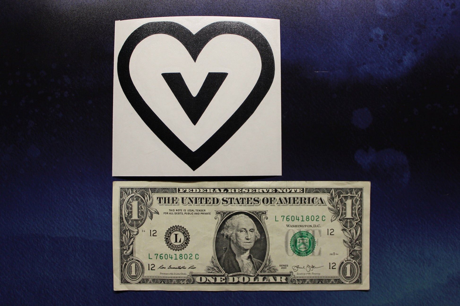 Vegan Heart Vinyl Die Cut Rub-On Decal