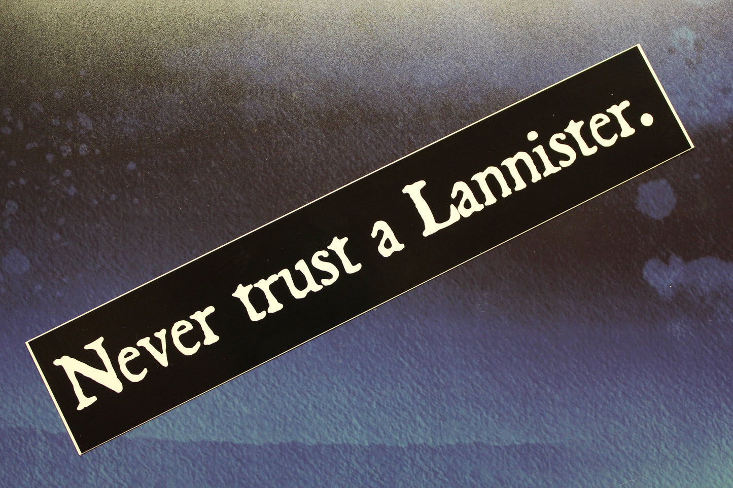 Never trust a Lannister Game of Thrones vinyl bumper sticker car bike laptop