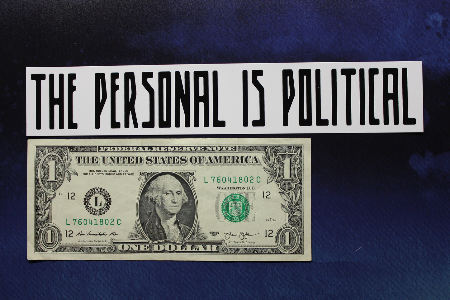 The Personal Is Political Vinyl Vinyl Bumper Sticker Political Liberal Car Laptop Resistance
