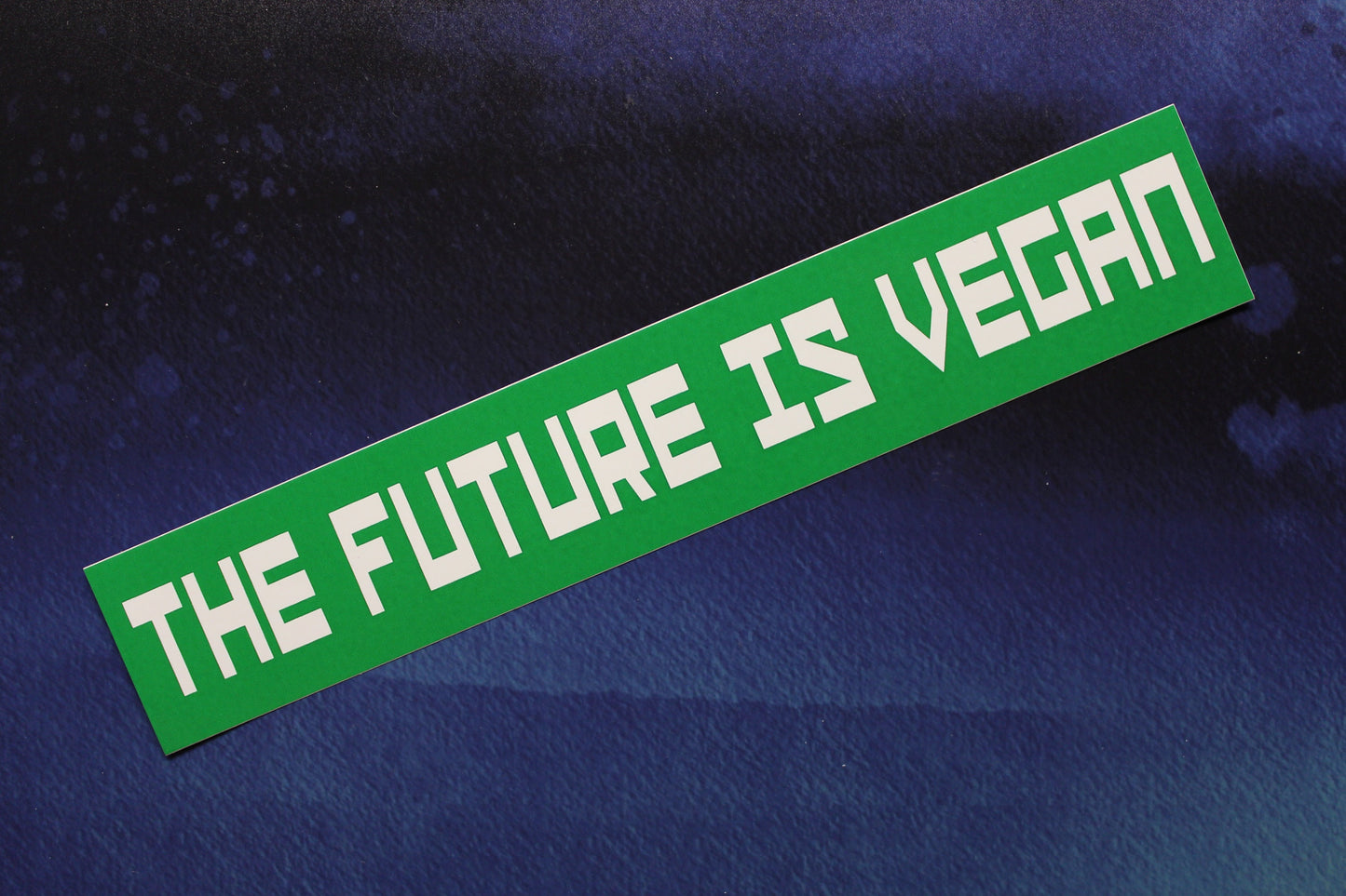 The Future Is Vegan Vinyl Slim Bumper Sticker Car Laptop Bike Green