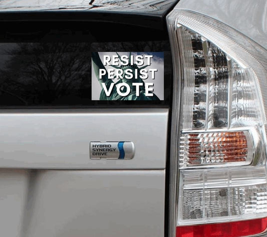 Resist Persist Vote Vinyl Bumper Sticker Political Liberal Car Laptop Progressive