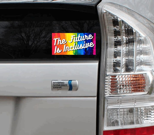 The Future is Inclusive Vinyl Bumper Sticker Car Laptop LGBT Feminist Transgender All People