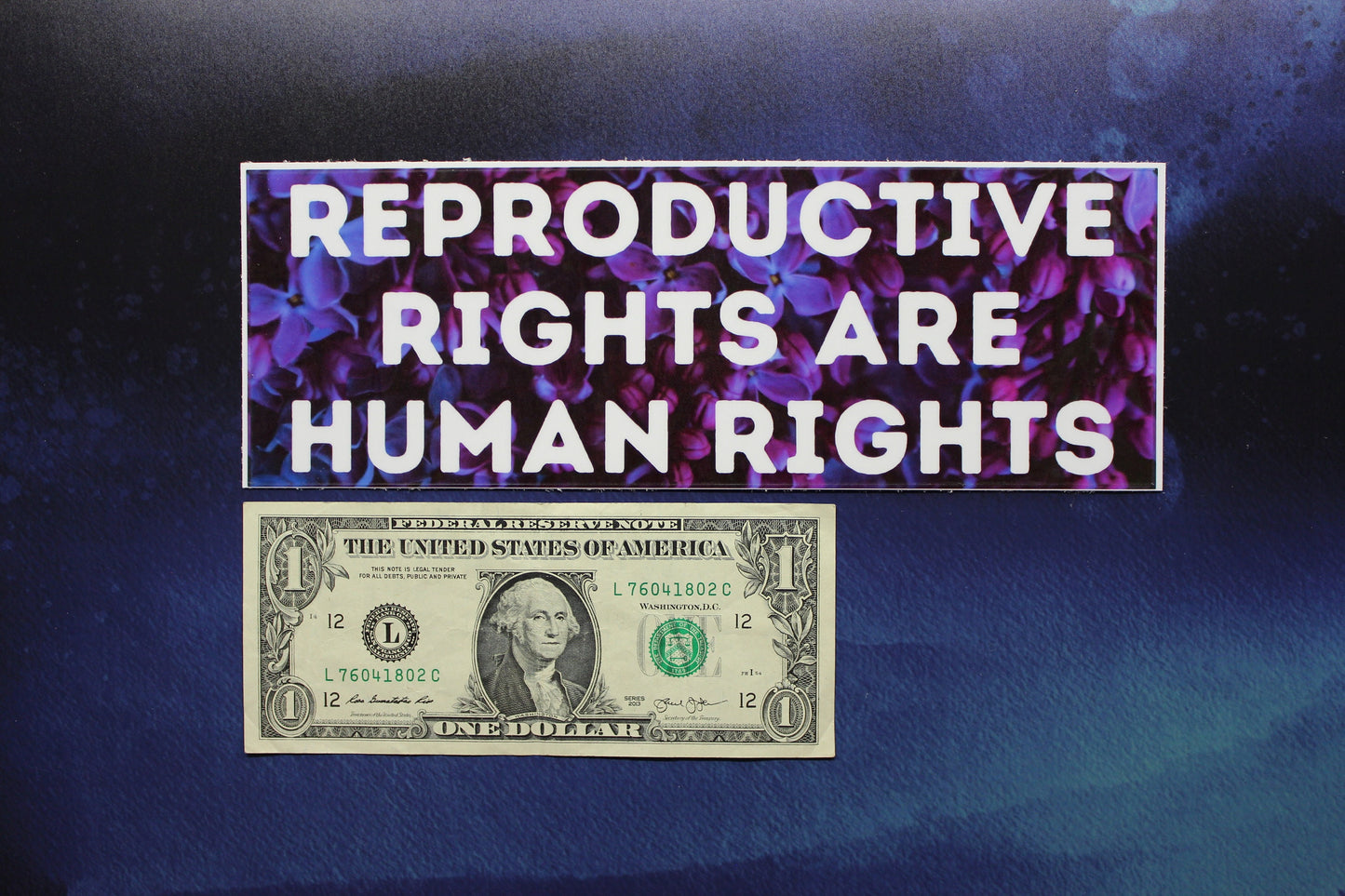 Reproductive Rights Are Human Rights Vinyl Bumper Sticker