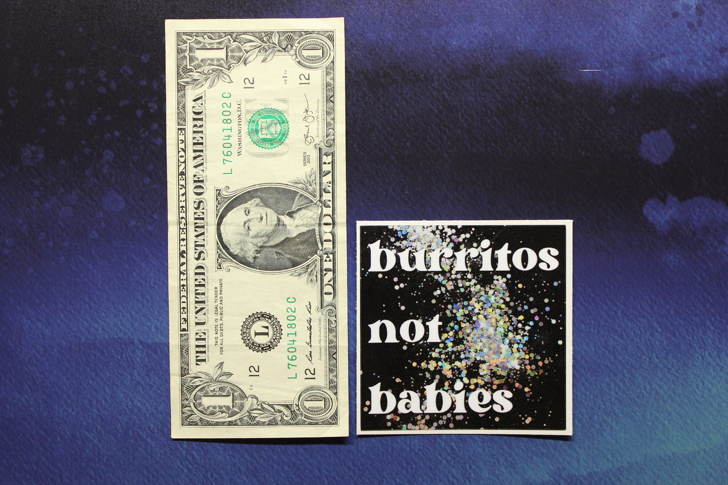 Burritos Not Babies Vinyl Sticker for Laptops Water Bottles