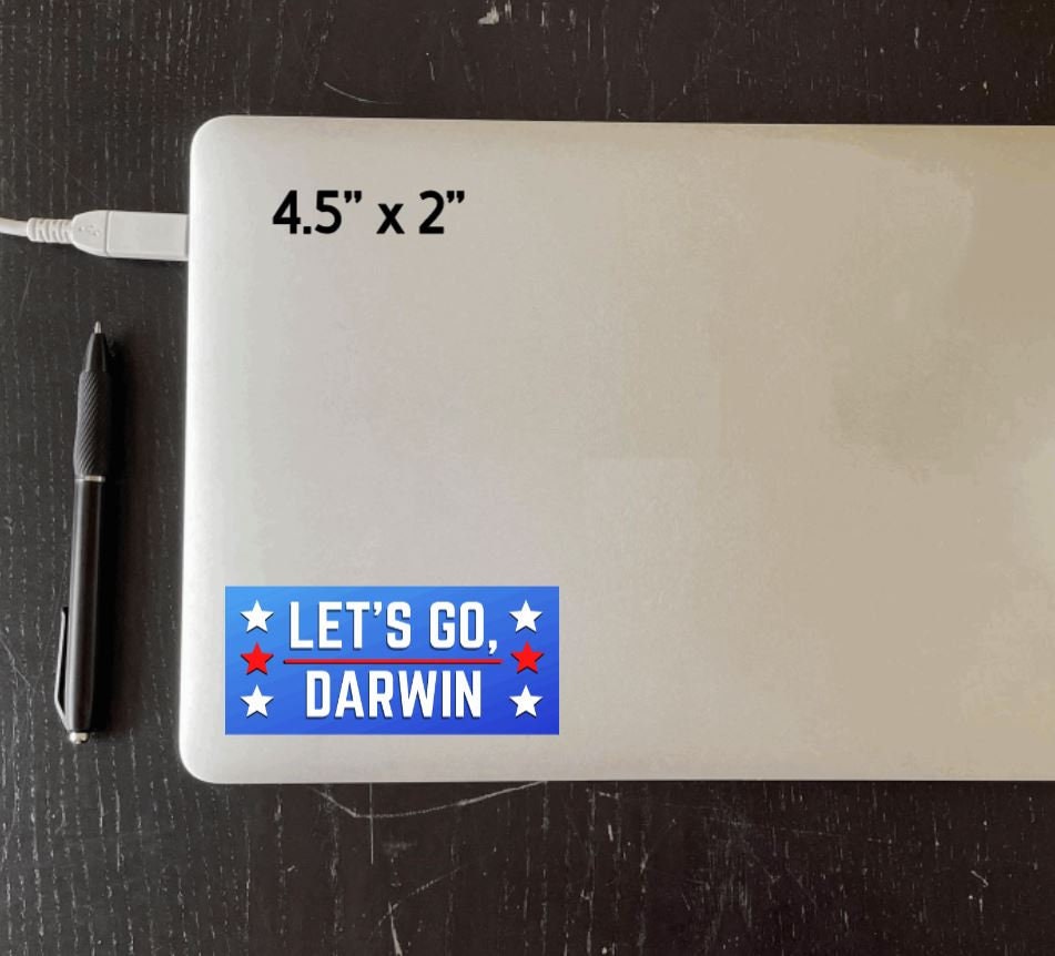 Let's Go Darwin Vinyl Sticker