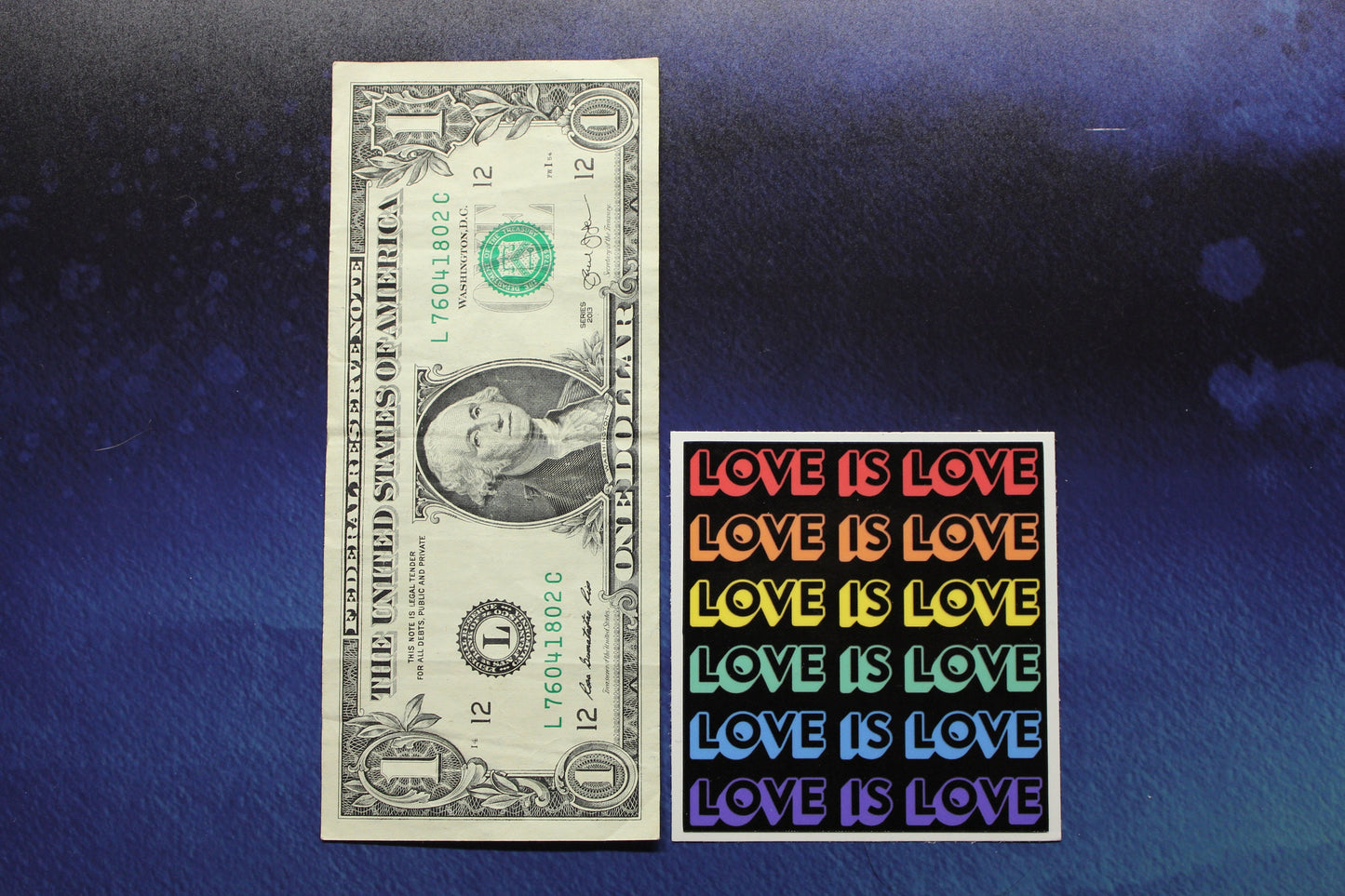 Love is Love is Love Rainbow Sticker