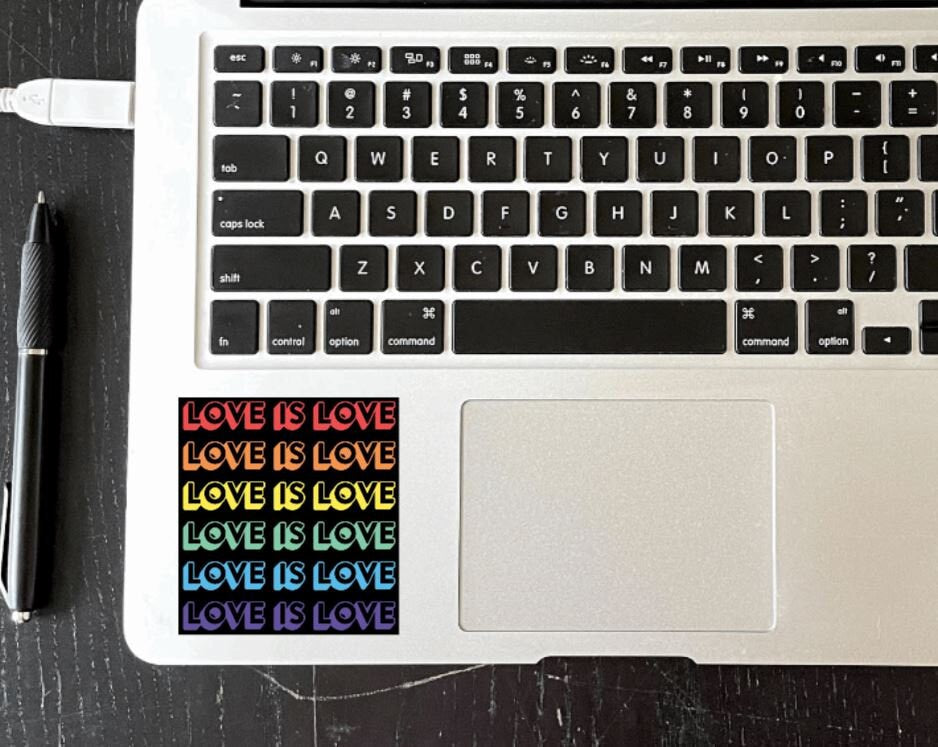 Love is Love is Love Rainbow Sticker